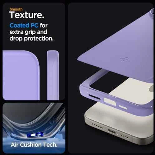Spigen Thin Fit dėklas skirtas Apple iPhone 15 Pro,  spalva - Iris Purple