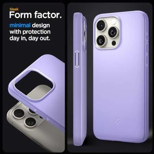 Spigen Thin Fit dėklas skirtas Apple iPhone 15 Pro,  spalva - Iris Purple