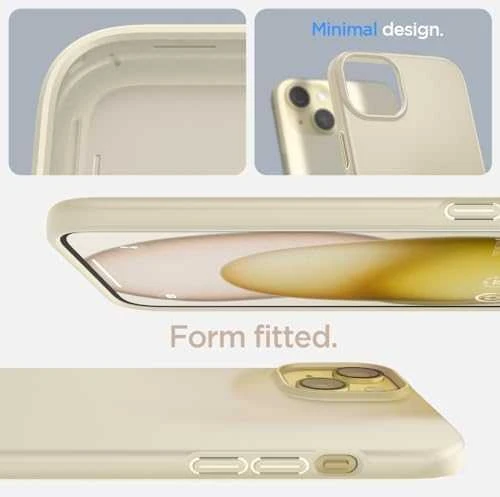 Spigen Thin Fit dėklas skirtas Apple iPhone 15 Plus,  spalva - Mute Beige