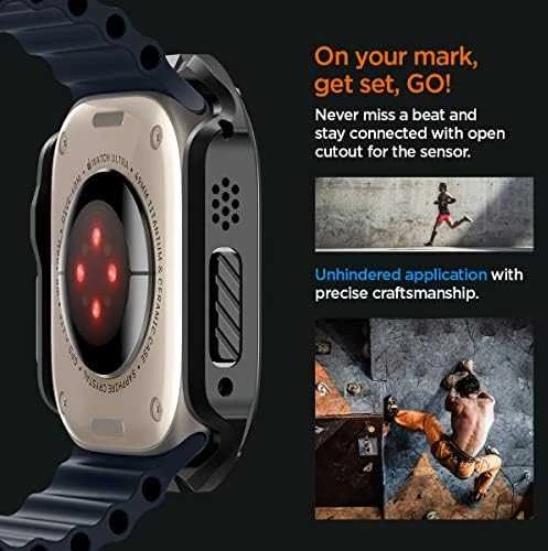 Dėklas „Spigen Tough Armor“, juodas - Apple Watch Ultra 2/Ultra 49mm