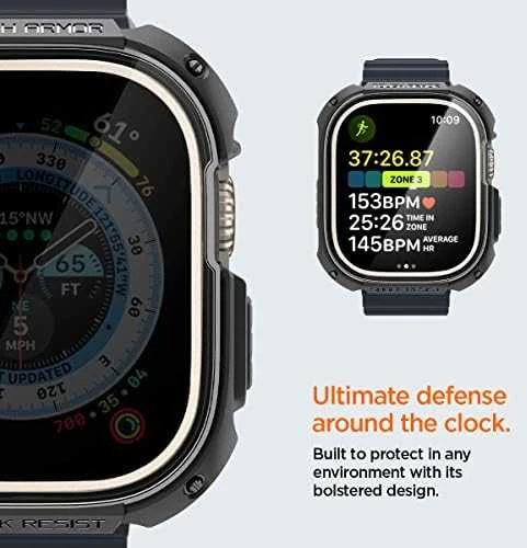 Dėklas „Spigen Tough Armor“, juodas - Apple Watch Ultra 2/Ultra 49mm