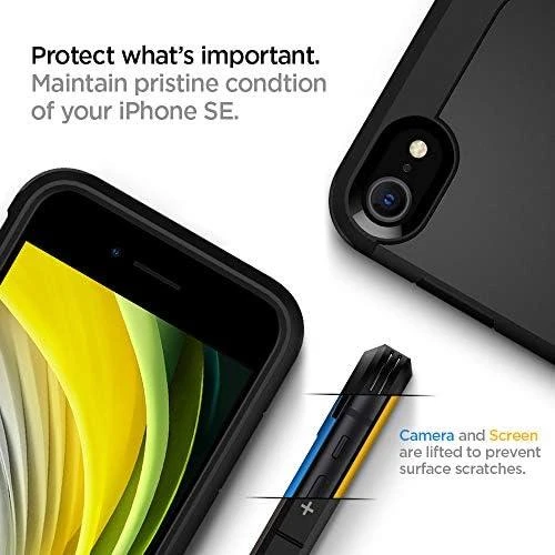 Dėklas Spigen Tough Armor, juodos spalvos – iPhone SE