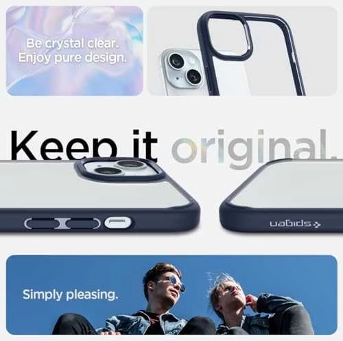 Spigen Ultra Hybrid dėklas skirtas Apple iPhone 15 Plus, spalva - Navy Blue