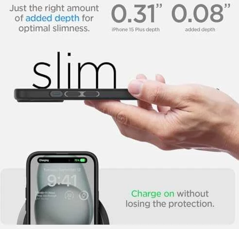 Spigen Ultra Hybrid Matte dėklas skirtas Apple iPhone 15 Plus, spalva - Frost Black