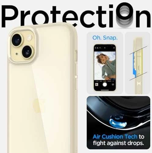 Spigen Ultra Hybrid dėklas skirtas Apple iPhone 15 Plus, spalva - Mute Beige