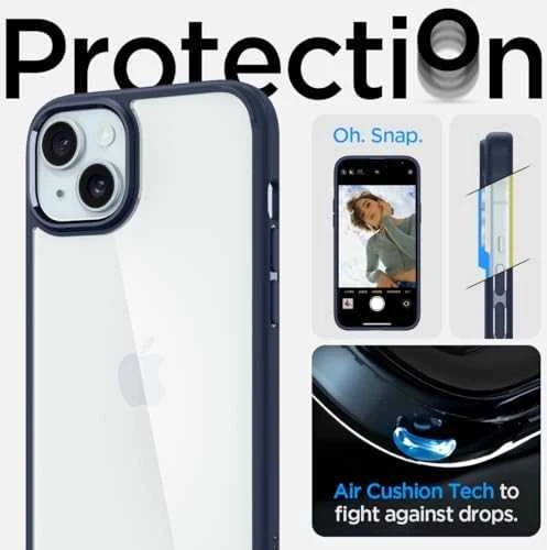 Spigen Ultra Hybrid dėklas skirtas Apple iPhone 15 Plus, spalva - Navy Blue