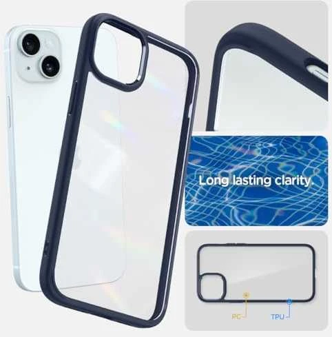 Spigen Ultra Hybrid dėklas skirtas Apple iPhone 15 Plus, spalva - Navy Blue