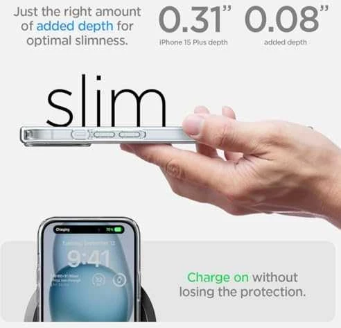 Spigen Ultra Hybrid Matte dėklas skirtas Apple iPhone 15 Plus, spalva - Frost Clear