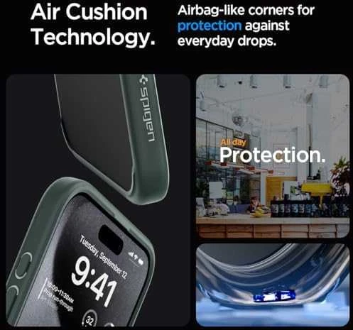 Spigen Ultra Hybrid Matte dėklas skirtas Apple iPhone 15 Pro Max, spalva - Frost Green
