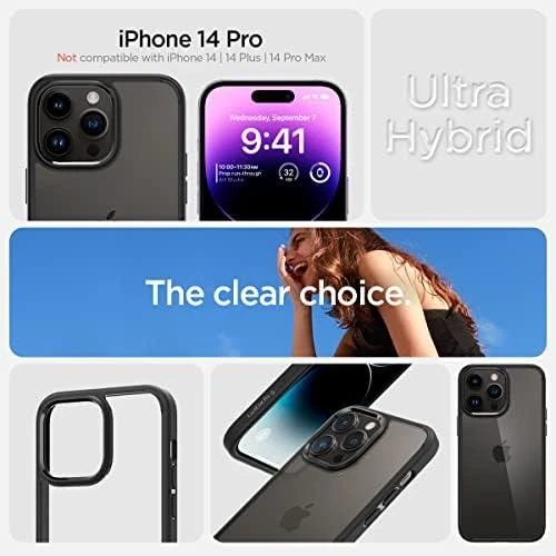 Spigen Ultra Hybrid dėklas skirtas Apple iPhone 14 Pro, spalva - Matte Black