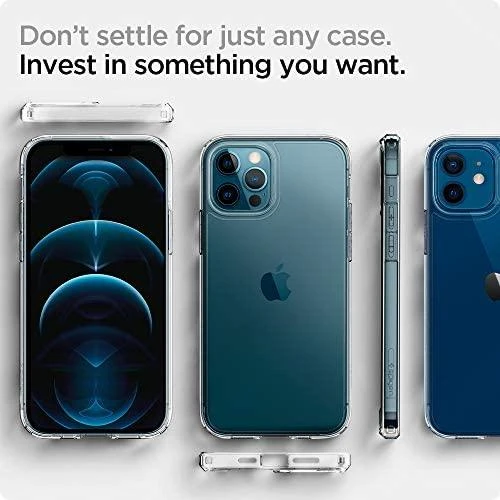 Spigen Ultra Hybrid dėklas skirtas Apple iPhone 12 Pro, spalva - Crystal Clear