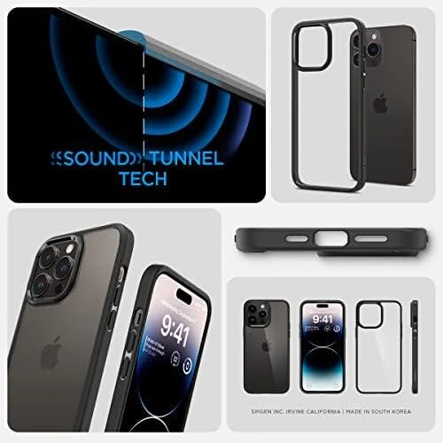 Spigen Ultra Hybrid dėklas skirtas Apple iPhone 14 Pro, spalva - Matte Black