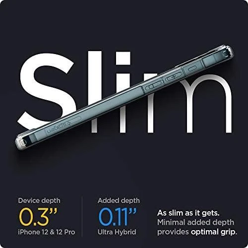 Spigen Ultra Hybrid dėklas skirtas Apple iPhone 12 Pro, spalva - Crystal Clear