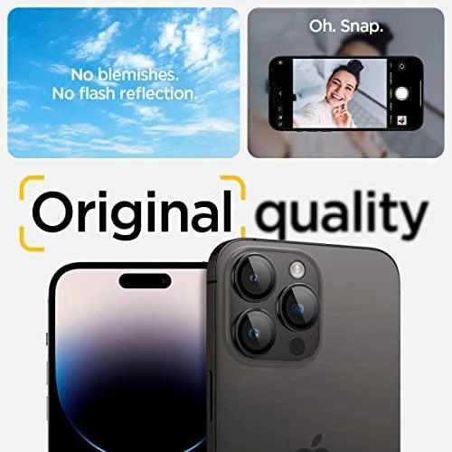 Spigen OPTIK.TR ”EZ FIT” CAMERA PROTECTOR 2-PACK Apple iPhone 14 Pro / 14 Pro Max / 15 Pro / 15 Pro Max / 16 Pro / 16 Pro Max / 17 Pro / 17 Pro Max Juodas