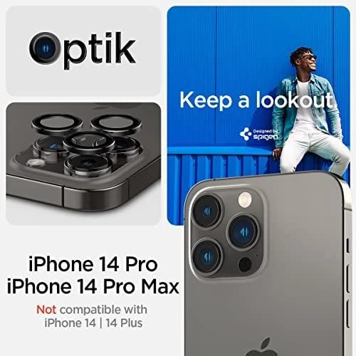 Spigen OPTIK.TR ”EZ FIT” CAMERA PROTECTOR 2-PACK Apple iPhone 14 Pro / 14 Pro Max / 15 Pro / 15 Pro Max / 16 Pro / 16 Pro Max / 17 Pro / 17 Pro Max Juodas
