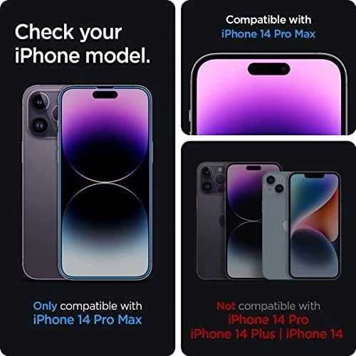 Apsauginis stiklas Apple iPhone 14 Pro Max with Spigen Glas.tR EZ FIT applicator (2 pcs.)