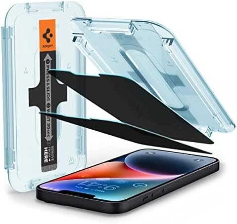 Apsauginis stiklas Spigen GLAS.TR „EZ FIT” 2-pack Apple iPhone 13 Pro Max Privacy