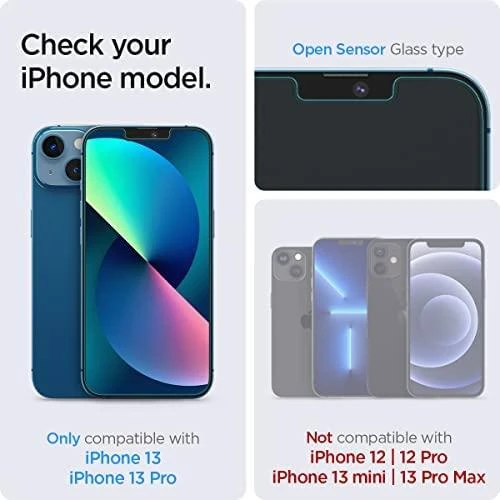 Apsauginis stiklas for iPhone 13 / 13 Pro / 14 with Spigen Glas.tR EZ FIT applicator (2 pcs.)