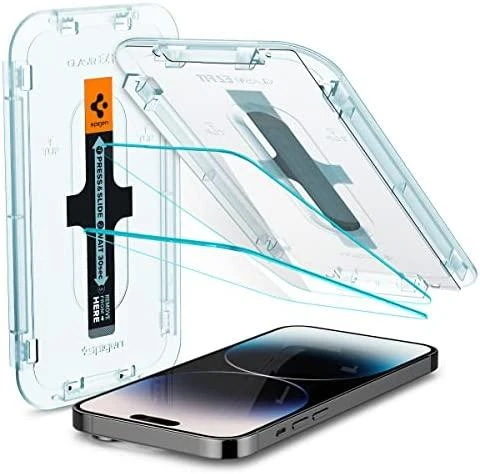 SPIGEN GLAS.TR "GRŪDINTAS STIKLAS EZ FIT" 2 PAKUOTĖS IPHONE 14 PRO CLEAR