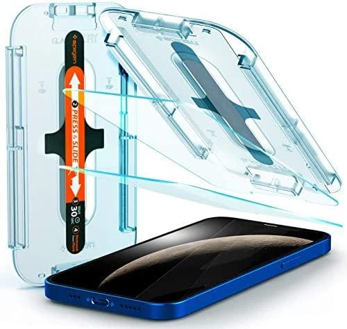 Apsauginis ekrano stiklas Spigen TR „EZ FIT” 2-pack Apple iPhone 12/12 Pro