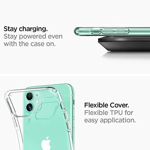 Dėklas Spigen Liquid Crystal, skaidrus – Apple iPhone 11