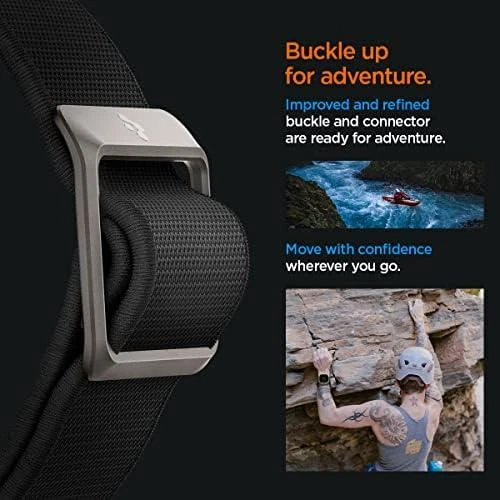 Spigen Fit Lite Ultra Apple Watch 4 / 5 / 6 / 7 / 8 / 9 / SE / Ultra (42 / 44 / 45 / 49 mm) juodos spalvos