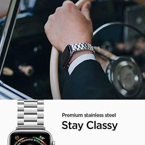 Išmaniojo laikrodžio Apple 1/2/3/4 dirželis, Sidabrinės spalvos, 42/44mm