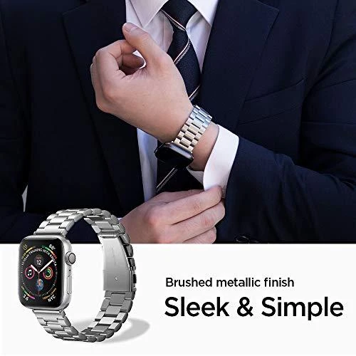 Išmaniojo laikrodžio Apple 1/2/3/4 dirželis, Sidabrinės spalvos, 42/44mm