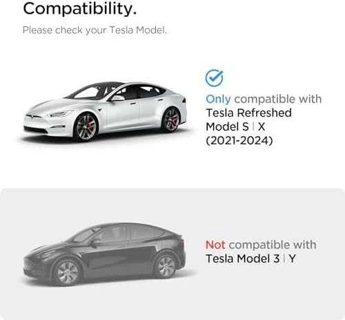 TEMPERED GLASS Spigen GLAS.TR "EZ FIT" TESLA MODEL X 2022 / MODEL S 2021 Juodas