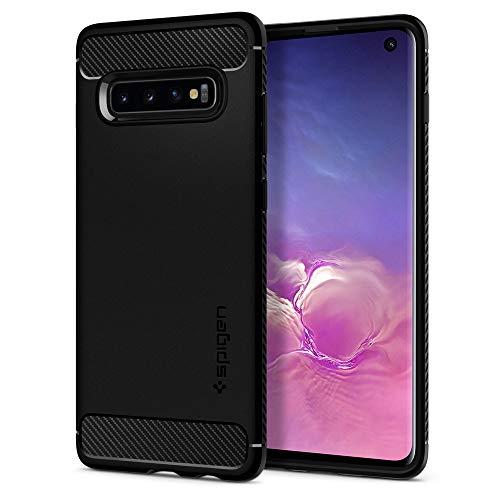 Spigen Rugged Armor - dėklas skirtas Samsung Galaxy S10 Juodas