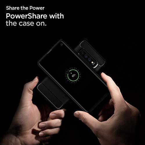 Spigen Rugged Armor - dėklas skirtas Samsung Galaxy S10 Juodas