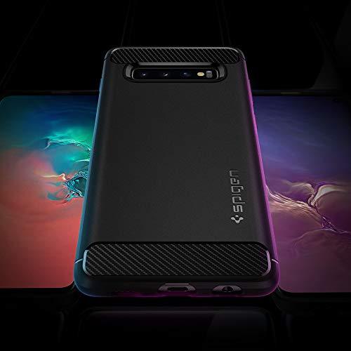Spigen Rugged Armor - dėklas skirtas Samsung Galaxy S10 Juodas