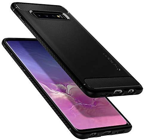 Spigen Rugged Armor - dėklas skirtas Samsung Galaxy S10 Juodas