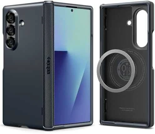 Dėklas „Spigen Slim Armor Pro MagSafe“, metalinis šiferio spalvos – „Samsung Galaxy Z Fold7“
