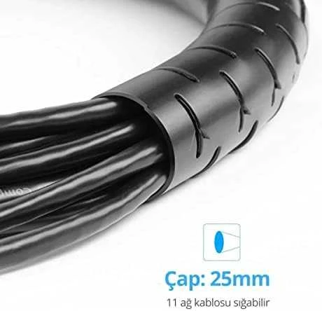 UGREEN LP121 lankstus apsauginis vamzdis DIA 25mm 5m - Juodas