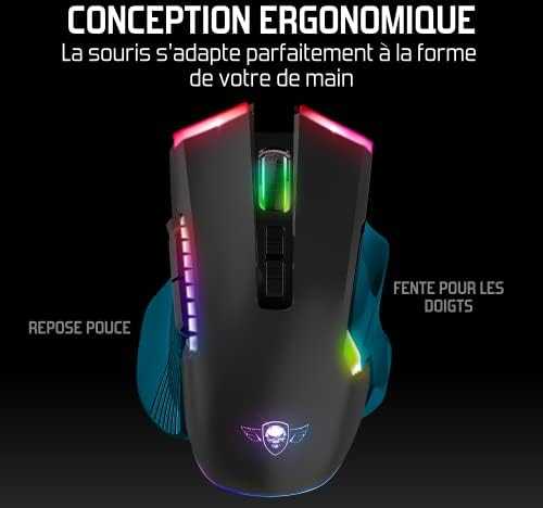 Carruzzo Spirit Of Gamer ELITE M70 RGB Belaidė pelė žaidimams Juodas