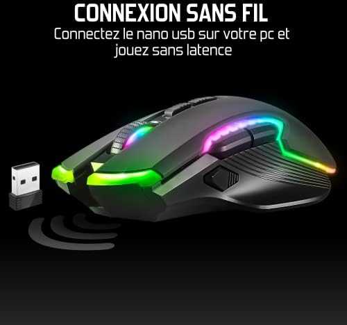 Carruzzo Spirit Of Gamer ELITE M70 RGB Belaidė pelė žaidimams Juodas