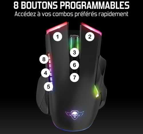 Carruzzo Spirit Of Gamer ELITE M70 RGB Belaidė pelė žaidimams Juodas