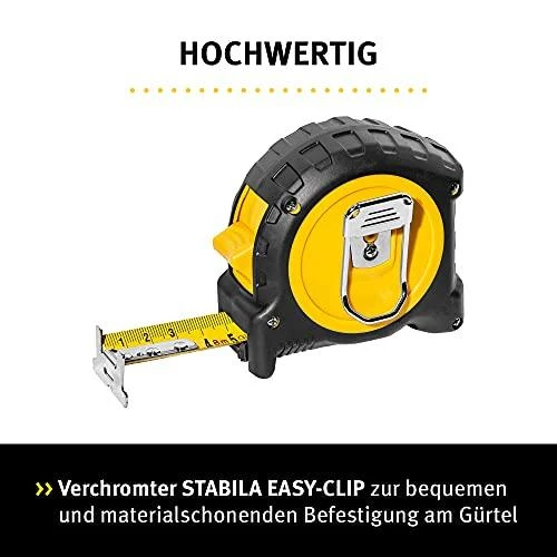 Ruletė BM300 dvipusė metrinė skalė 27mm x 5m, Stabila