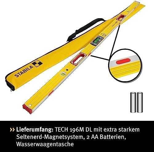 Elektroninis gulsčiukas su magnetu STABILA IP67 Tech 196M DL 183cm