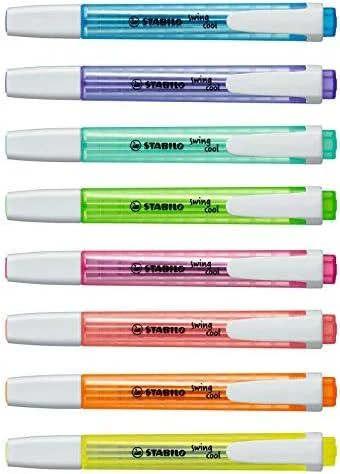 Stabilo Highlighter Swing Cool dėklas, 8 spalvos (205522)