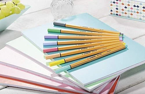 88 TAŠKAS APDAILOS PENTER RINKINYS 8 SPALVOS PASTELĖS STABILO 88/8-01