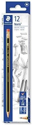 Staedtler Noris, HB, Juoda, Geltona, PEFC, 2 mm, 12 vnt., Vokietija