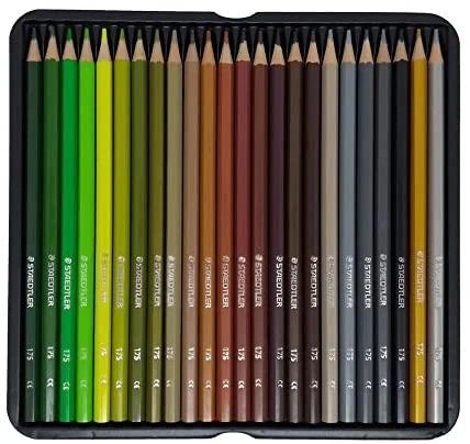 Staedtler - Spalvoti pieštukai šešiakampiai metalinėse dėžutėse, 72 vnt. (175 M72)