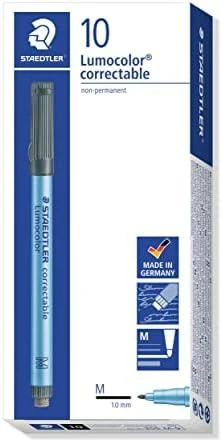 Staedtler STAEDTLER folijos rašiklis Lumocolor correct M juodas 10 vnt
