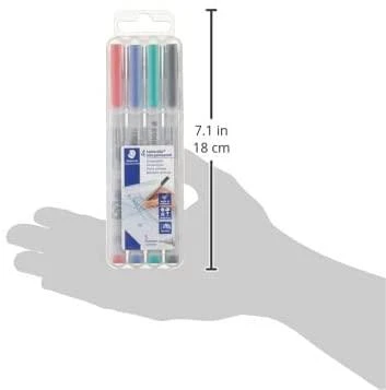 Staedtler sauso trynimo žymeklis LUMOCOLOR 311S, 4 vnt. pakuotėje (STA003)
