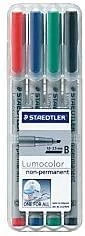 Staedtler STAEDTLER Folienstift Lumocolor B nonperm 4St