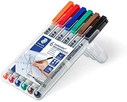Staedtler STAEDTLER Folienstift Lumocolor F nonperm 6St