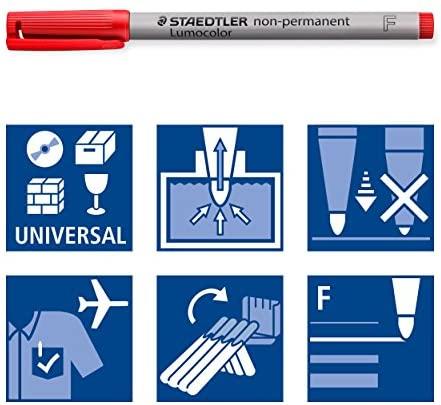 Staedtler STAEDTLER Folienstift Lumocolor F nonperm 8St