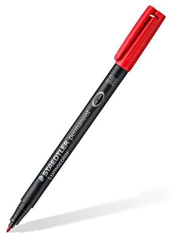 Staedtler Lumocolor 317 WP4 marker permanentny Juodas, Mėlyna, Žalias, Raudona 4 vnt.